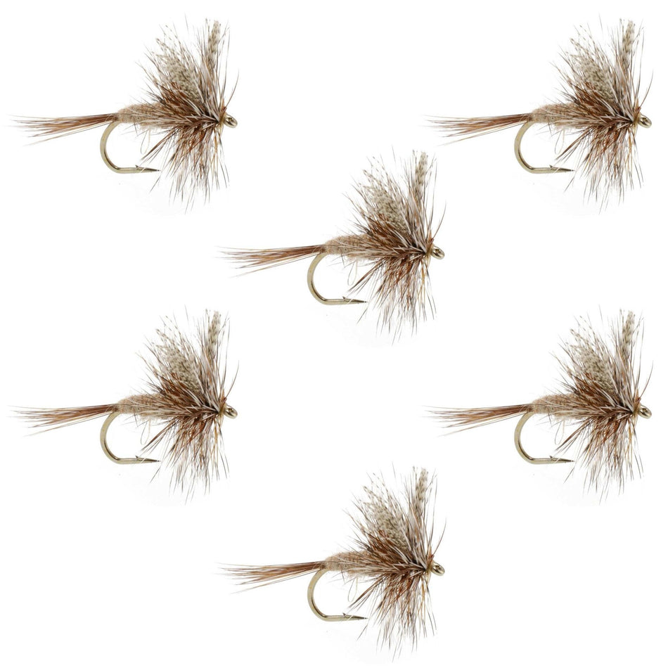 March Brown Classic Dry Fly - 6 Flies Hook Size 14 - Get Tight Gear