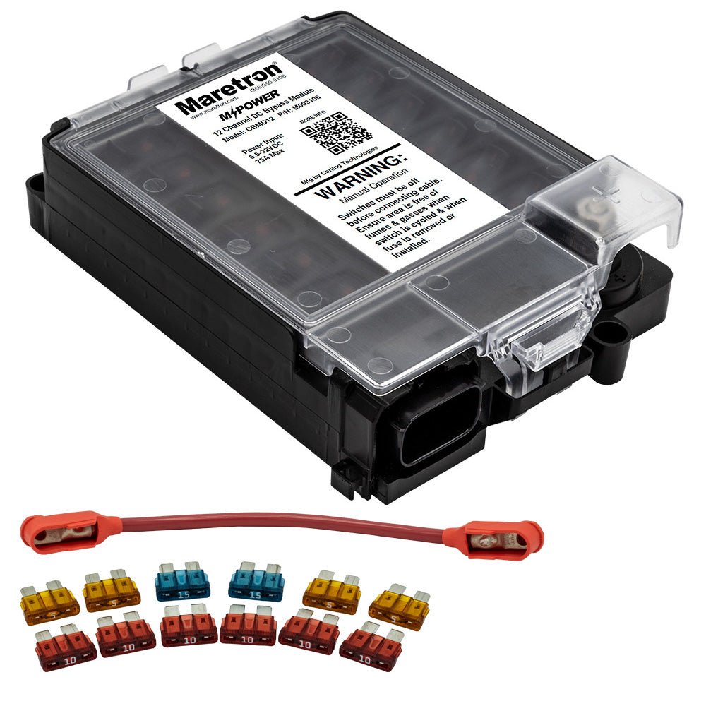 Maretron 12 Circuit Bypass Module NMEA 2K w/Fuse Pack & Jumper Wire - Get Tight Gear