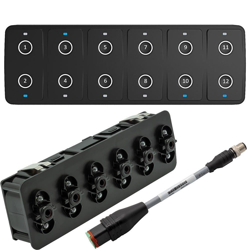 Maretron CKM12 Keypad w/CKM to NMEA 2000 Adapter Cable - 0.2M (Horizontal Orientation) - Get Tight Gear