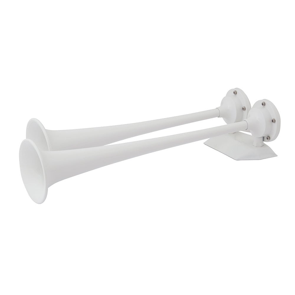 Marinco 12V White Epoxy Coated Dual Trumpet Air Horn - Get Tight Gear