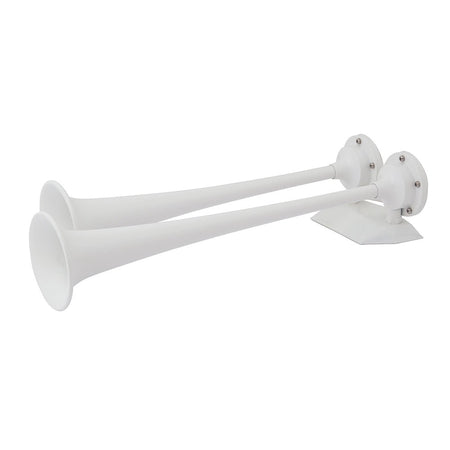 Marinco 12V White Epoxy Coated Dual Trumpet Air Horn - Get Tight Gear