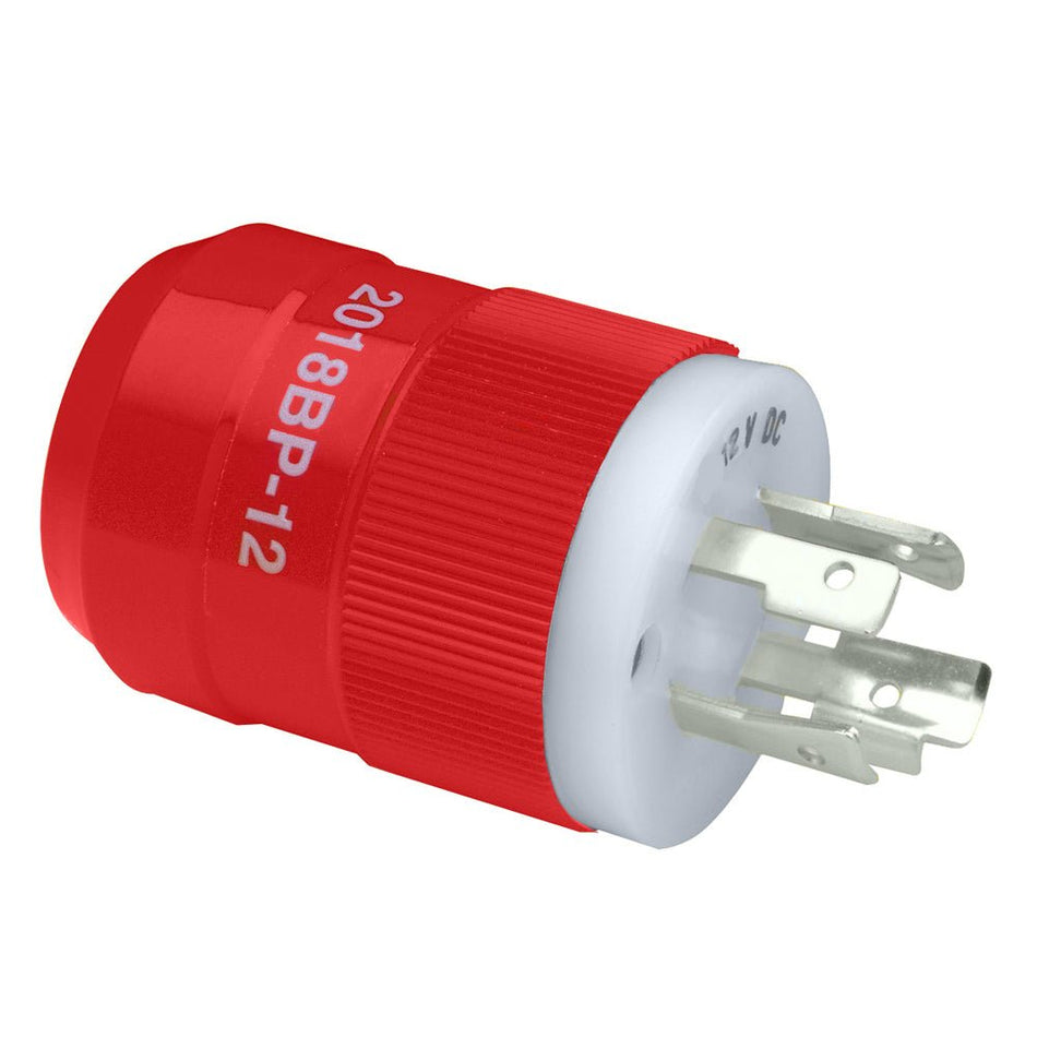 Marinco 2018BP - 12 Locking Charger Plug (Male) - Red - Get Tight Gear