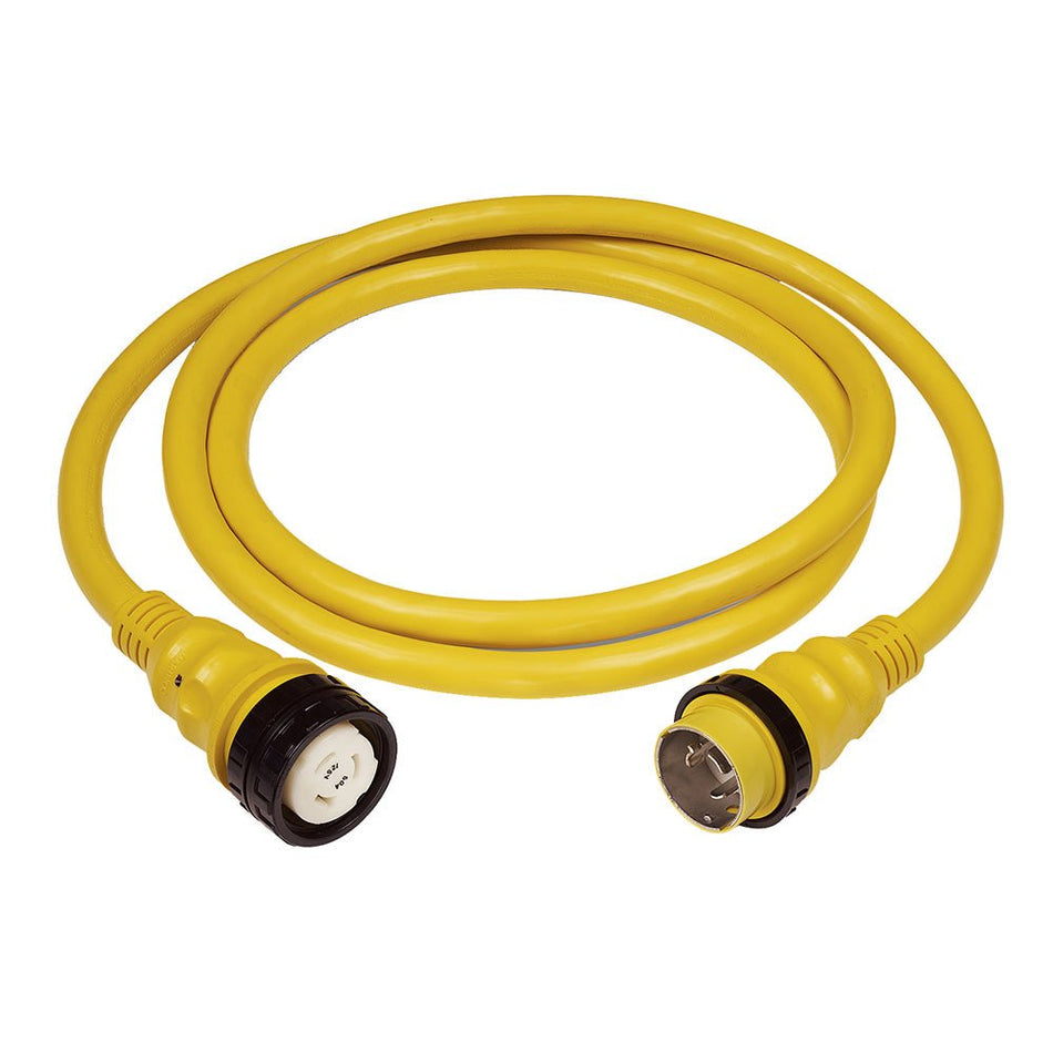 Marinco 50 AMP 125V Shore Power Cable - 75' - Yellow - Get Tight Gear