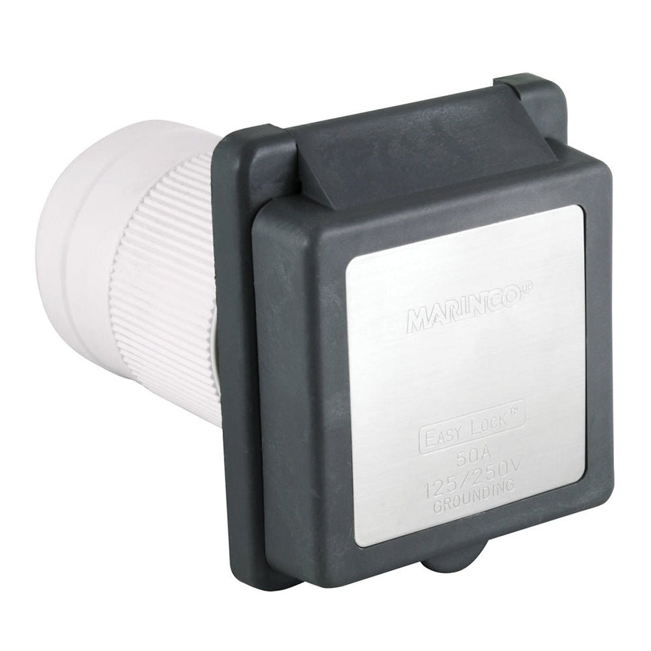 Marinco 50A 125/250V EL Inlet w/Enclosure - Get Tight Gear