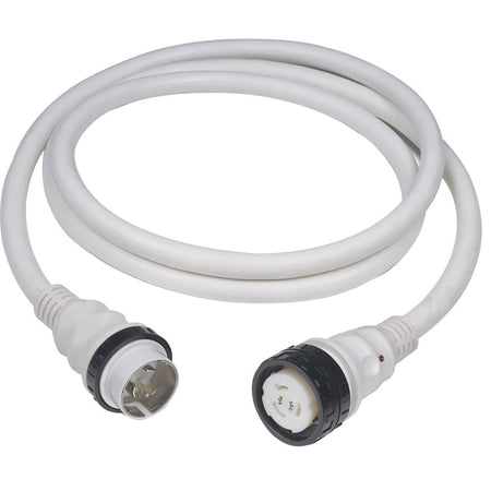 Marinco 50A 125V Shore Power Cable - 50' - White - Get Tight Gear