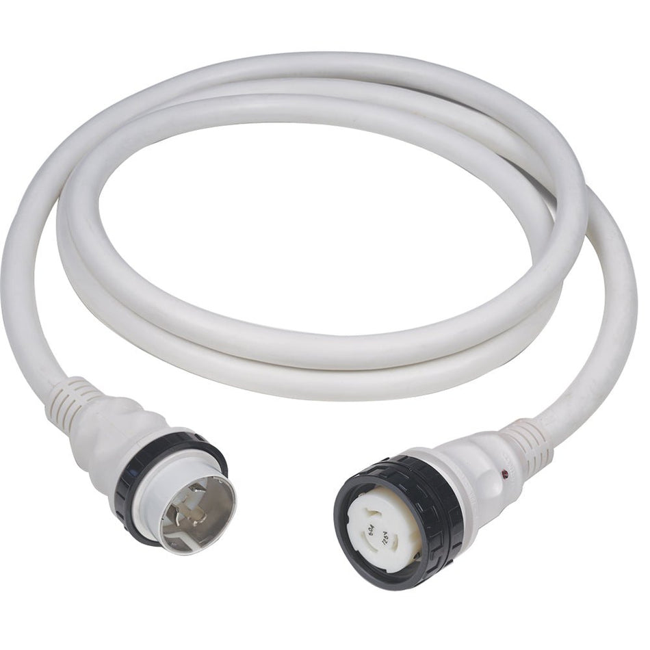 Marinco 50A 125V Shore Power Cable - 50' - White - Get Tight Gear