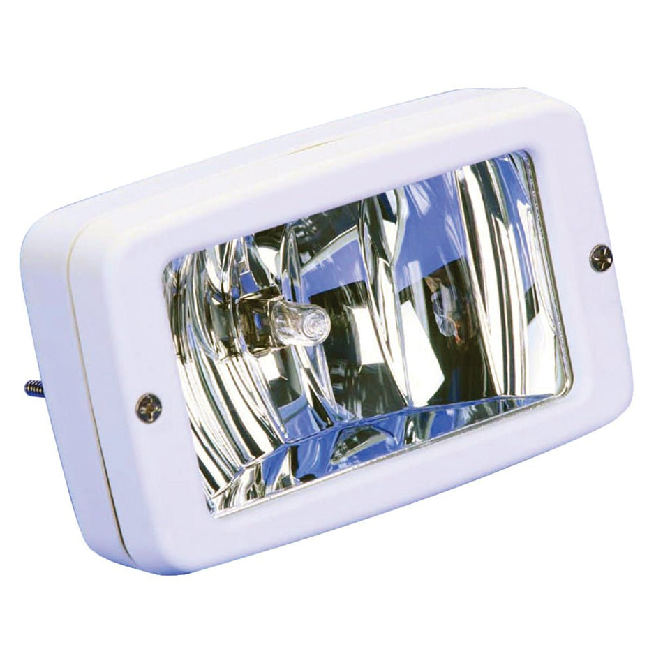 Marinco Flush Mount Halogen Deck Lamp - 12V - 55W - White - Get Tight Gear