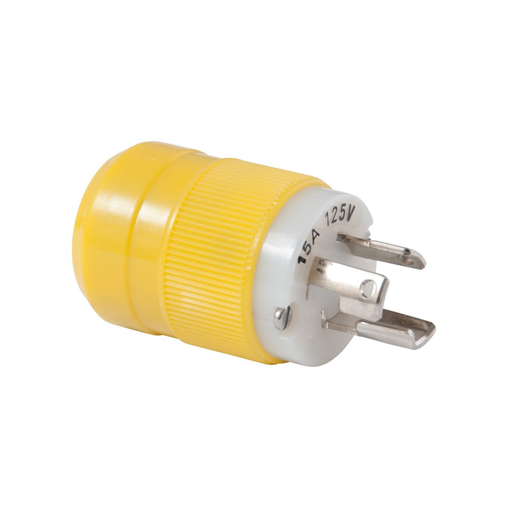 Marinco Locking Plug - 15A, 125V - Yellow - Get Tight Gear