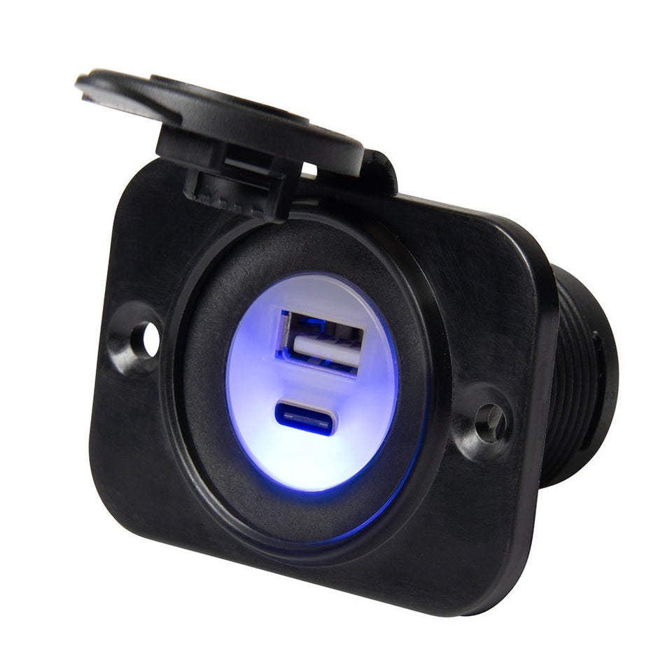 Marinco Sealink Dual USB - A/C Combo Charger - Get Tight Gear