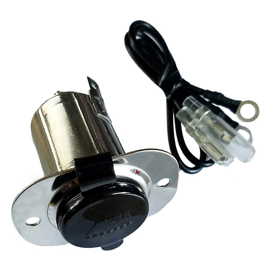 Marinco Stainless Steel 12V Receptacle w/Cap - Get Tight Gear