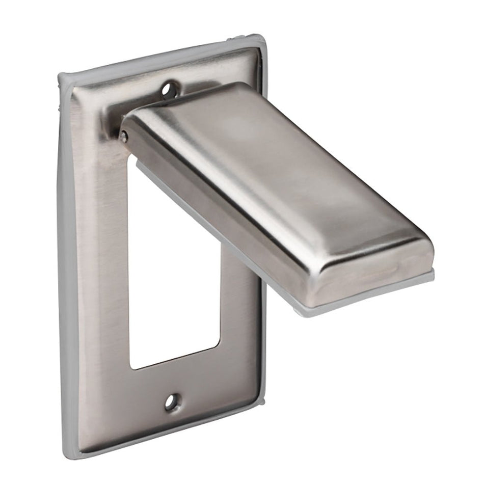 Marinco Stainless Steel Cover w/Lift Lid f/GFCI Receptacle - Get Tight Gear
