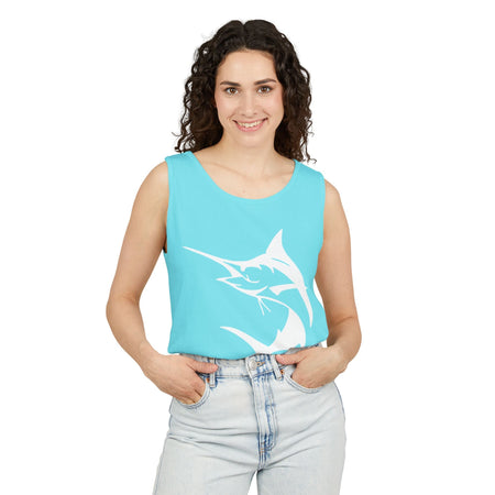 Marlin Fishing Tank Top - Unisex Beachwear, Summer Shirt, Gift for Fishermen, Ocean Lover Apparel, Casual Layering Piece - Get Tight Gear