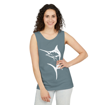Marlin Fishing Tank Top - Unisex Beachwear, Summer Shirt, Gift for Fishermen, Ocean Lover Apparel, Casual Layering Piece - Get Tight Gear