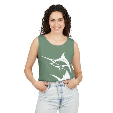 Marlin Fishing Tank Top - Unisex Beachwear, Summer Shirt, Gift for Fishermen, Ocean Lover Apparel, Casual Layering Piece - Get Tight Gear