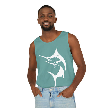 Marlin Fishing Tank Top - Unisex Beachwear, Summer Shirt, Gift for Fishermen, Ocean Lover Apparel, Casual Layering Piece - Get Tight Gear