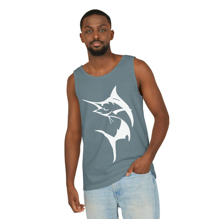 Marlin Fishing Tank Top - Unisex Beachwear, Summer Shirt, Gift for Fishermen, Ocean Lover Apparel, Casual Layering Piece - Get Tight Gear