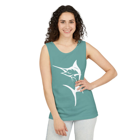 Marlin Fishing Tank Top - Unisex Beachwear, Summer Shirt, Gift for Fishermen, Ocean Lover Apparel, Casual Layering Piece - Get Tight Gear
