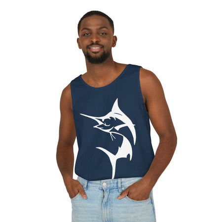 Marlin Fishing Tank Top - Unisex Beachwear, Summer Shirt, Gift for Fishermen, Ocean Lover Apparel, Casual Layering Piece - Get Tight Gear