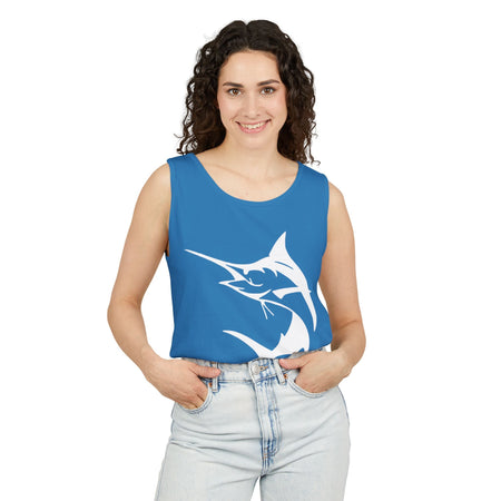 Marlin Fishing Tank Top - Unisex Beachwear, Summer Shirt, Gift for Fishermen, Ocean Lover Apparel, Casual Layering Piece - Get Tight Gear