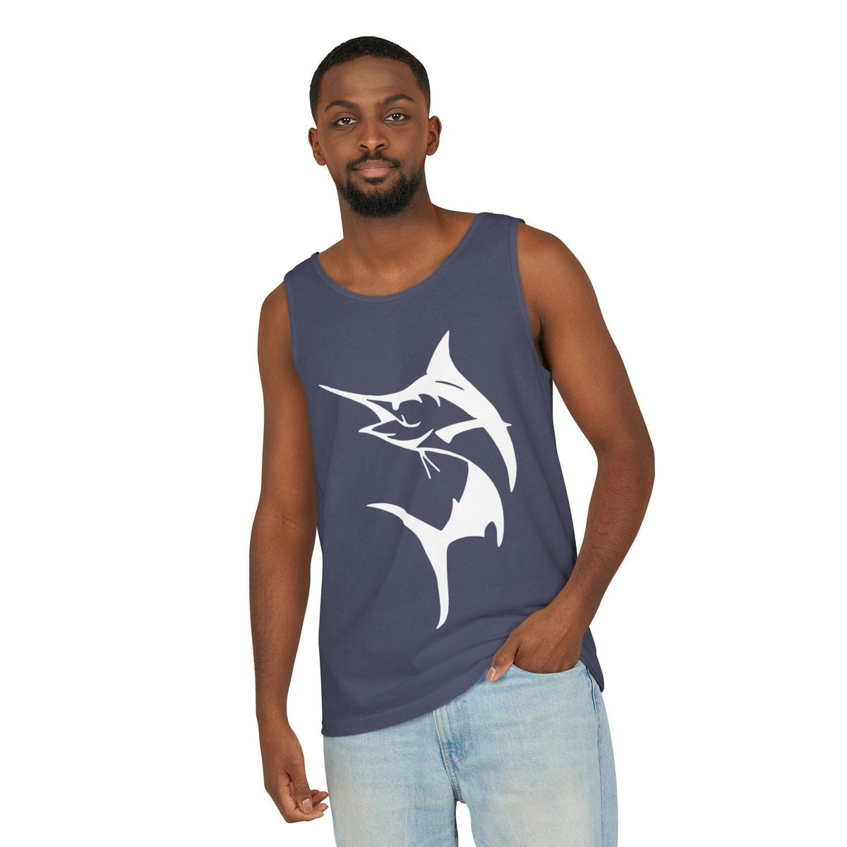Marlin Fishing Tank Top - Unisex Beachwear, Summer Shirt, Gift for Fishermen, Ocean Lover Apparel, Casual Layering Piece - Get Tight Gear