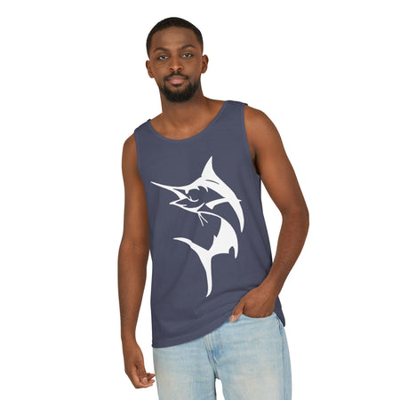 Marlin Fishing Tank Top - Unisex Beachwear, Summer Shirt, Gift for Fishermen, Ocean Lover Apparel, Casual Layering Piece - Get Tight Gear