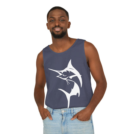 Marlin Fishing Tank Top - Unisex Beachwear, Summer Shirt, Gift for Fishermen, Ocean Lover Apparel, Casual Layering Piece - Get Tight Gear