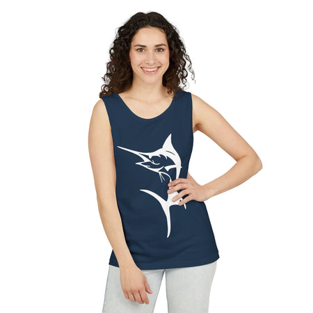 Marlin Fishing Tank Top - Unisex Beachwear, Summer Shirt, Gift for Fishermen, Ocean Lover Apparel, Casual Layering Piece - Get Tight Gear