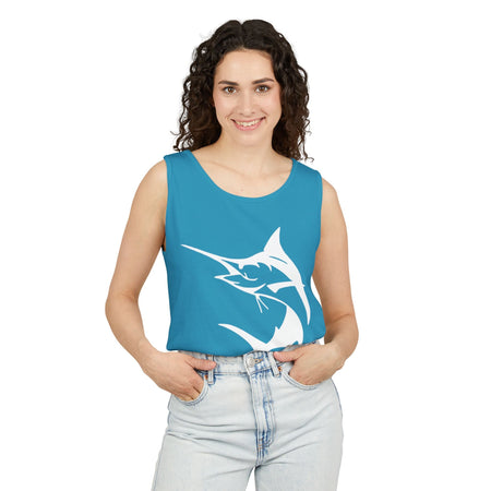 Marlin Fishing Tank Top - Unisex Beachwear, Summer Shirt, Gift for Fishermen, Ocean Lover Apparel, Casual Layering Piece - Get Tight Gear