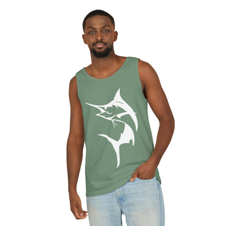 Marlin Fishing Tank Top - Unisex Beachwear, Summer Shirt, Gift for Fishermen, Ocean Lover Apparel, Casual Layering Piece - Get Tight Gear