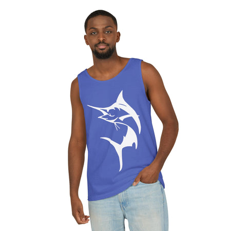 Marlin Fishing Tank Top - Unisex Beachwear, Summer Shirt, Gift for Fishermen, Ocean Lover Apparel, Casual Layering Piece - Get Tight Gear