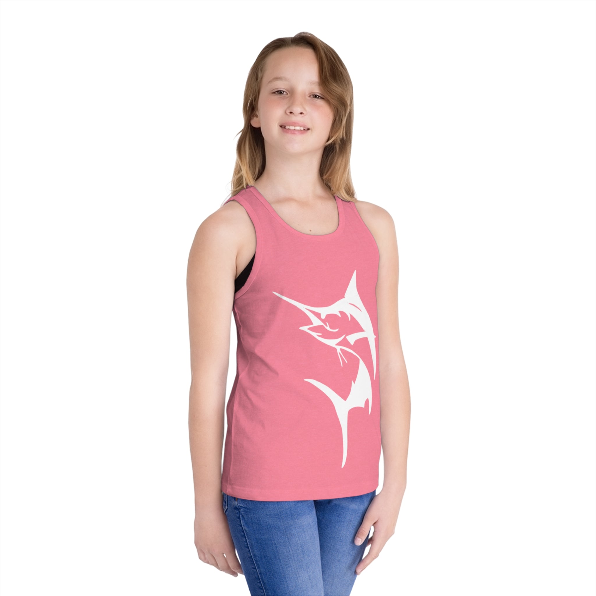 Marlin Kid's Jersey Tank Top - Get Tight Gear, Summer Wear, Fishing Tank, Gift for Young Anglers, Casual Kids Clothing, Beach Outfit - Get Tight Gear