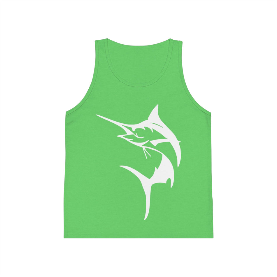 Marlin Kid's Jersey Tank Top - Get Tight Gear, Summer Wear, Fishing Tank, Gift for Young Anglers, Casual Kids Clothing, Beach Outfit - Get Tight Gear