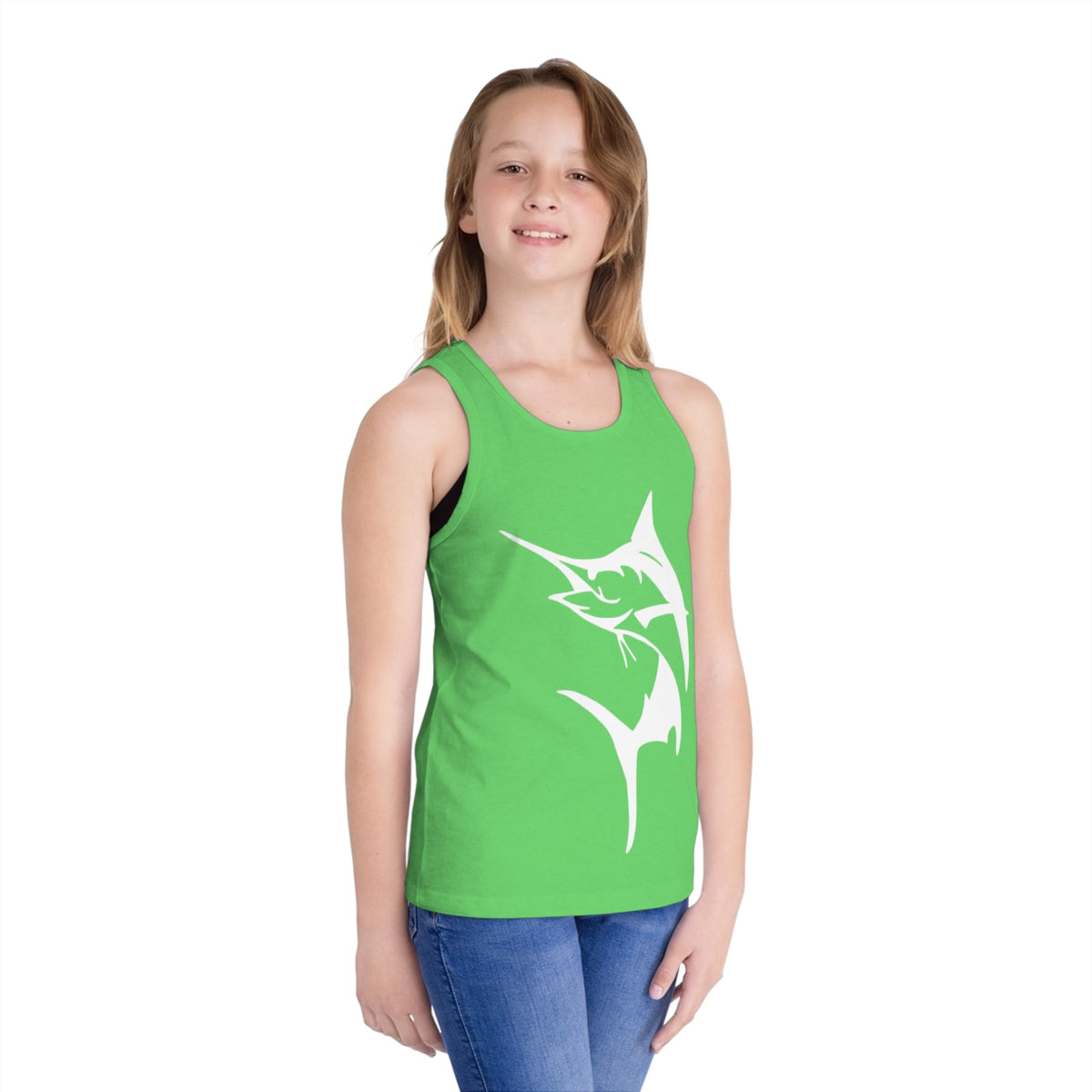 Marlin Kid's Jersey Tank Top - Get Tight Gear, Summer Wear, Fishing Tank, Gift for Young Anglers, Casual Kids Clothing, Beach Outfit - Get Tight Gear