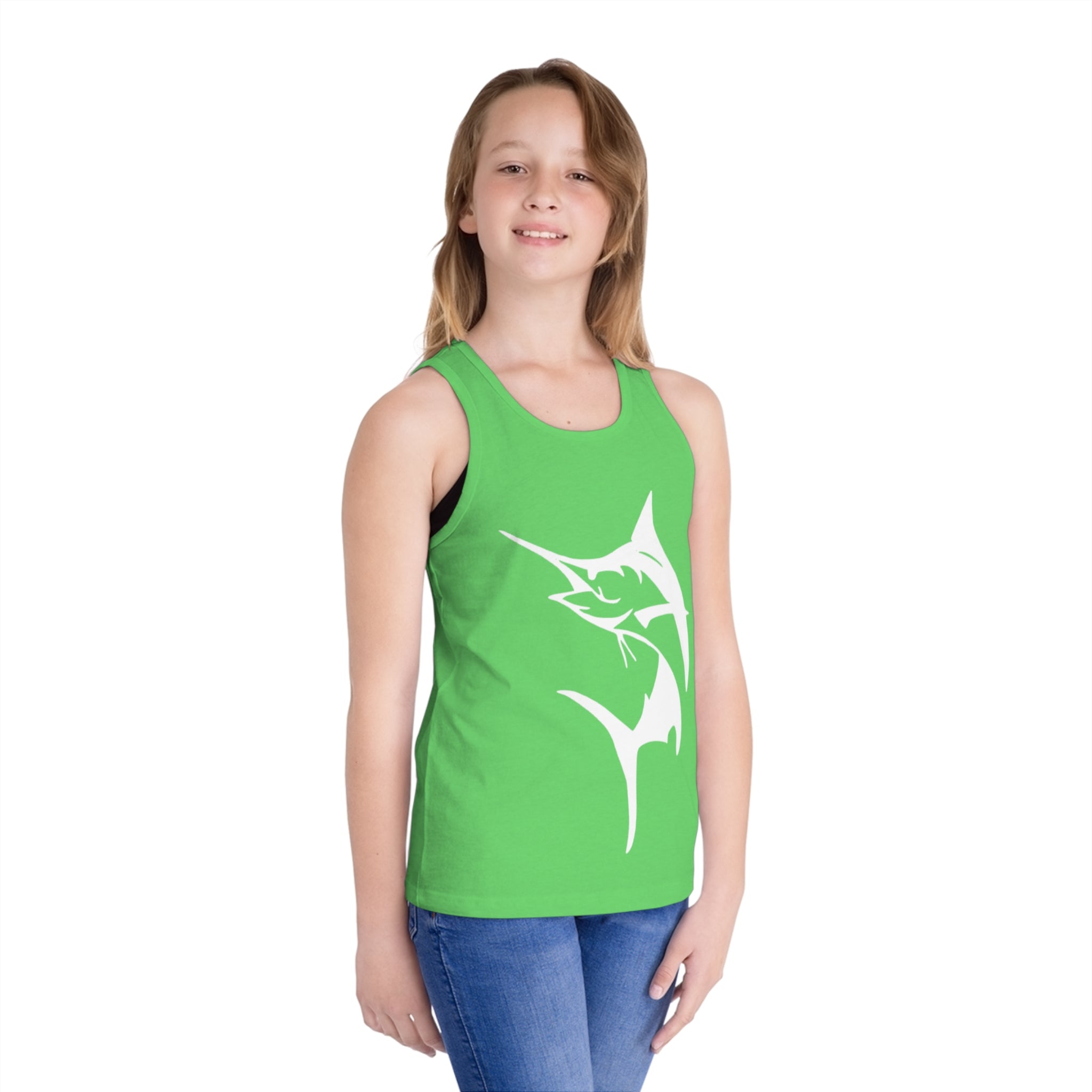 Marlin Kid's Jersey Tank Top - Get Tight Gear, Summer Wear, Fishing Tank, Gift for Young Anglers, Casual Kids Clothing, Beach Outfit - Get Tight Gear