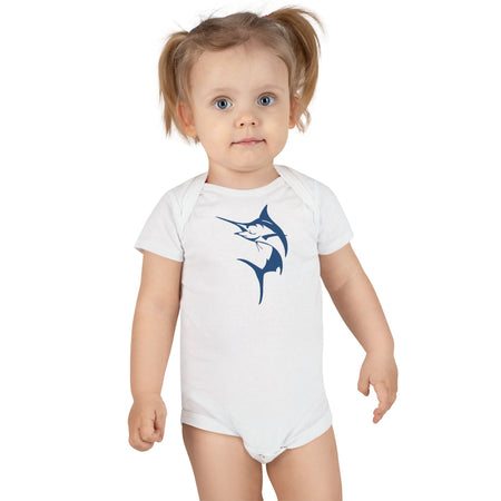 Marlin Organic Baby Bodysuit with Marlin Design, Eco - Friendly Baby Onesie, Cute Infant Outfit, Perfect Baby Shower Gift, Newborn Apparel - Get Tight Gear