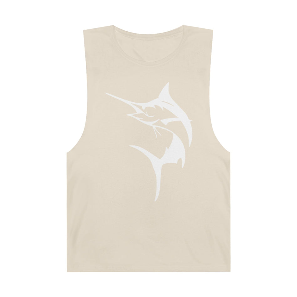 Marlin Unisex Barnard Tank - Vintage Fisherman Style Tee, Perfect for Summer Adventures, Beach Day, Gift for Anglers, Outdoor Fun - Get Tight Gear