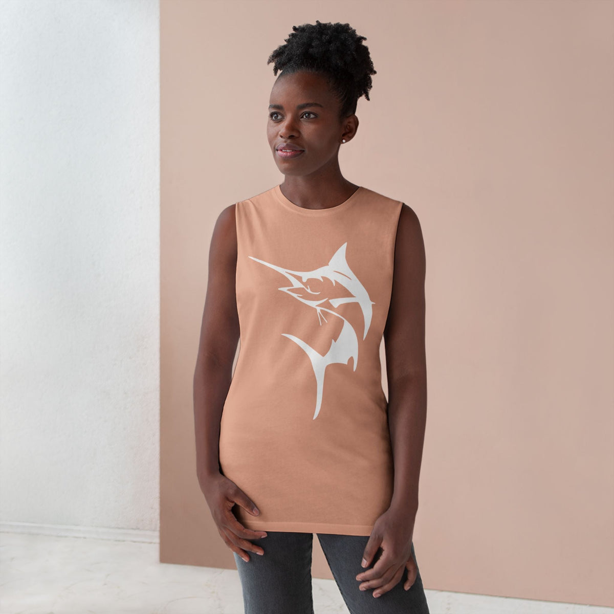 Marlin Unisex Barnard Tank - Vintage Fisherman Style Tee, Perfect for Summer Adventures, Beach Day, Gift for Anglers, Outdoor Fun - Get Tight Gear