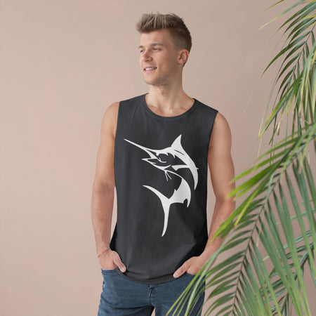 Marlin Unisex Barnard Tank - Vintage Fisherman Style Tee, Perfect for Summer Adventures, Beach Day, Gift for Anglers, Outdoor Fun - Get Tight Gear