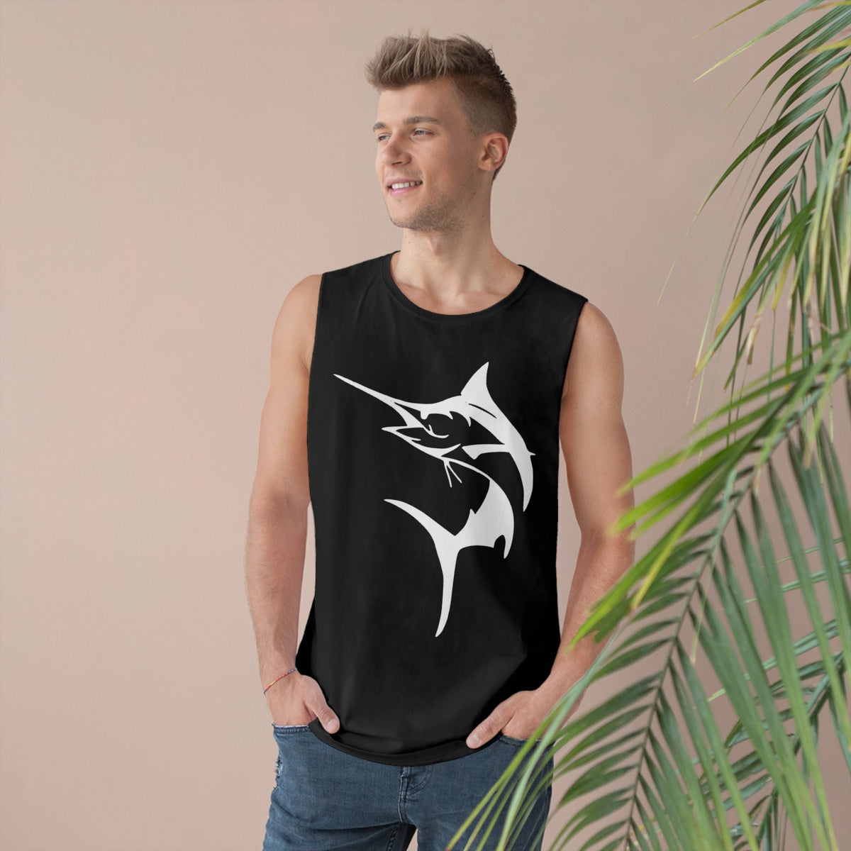 Marlin Unisex Barnard Tank - Vintage Fisherman Style Tee, Perfect for Summer Adventures, Beach Day, Gift for Anglers, Outdoor Fun - Get Tight Gear
