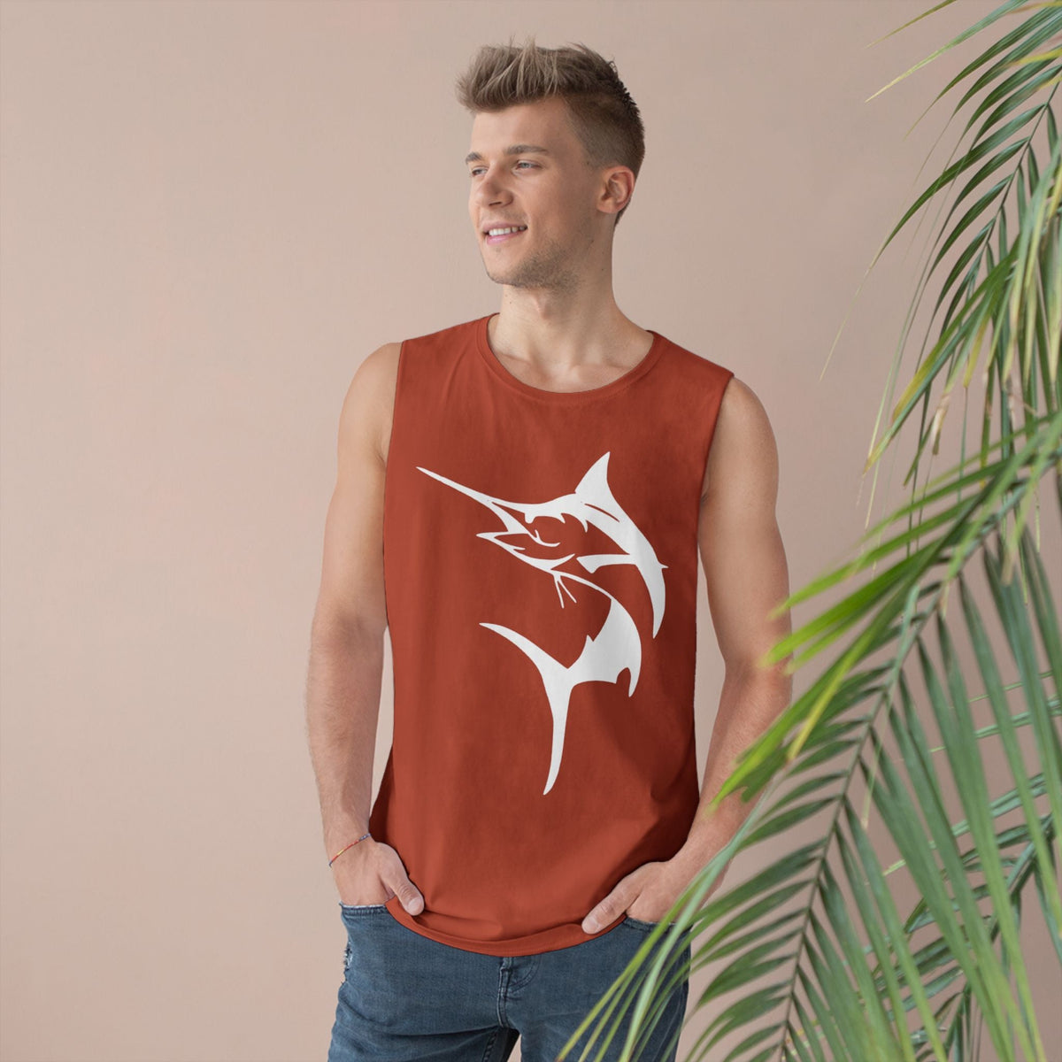Marlin Unisex Barnard Tank - Vintage Fisherman Style Tee, Perfect for Summer Adventures, Beach Day, Gift for Anglers, Outdoor Fun - Get Tight Gear