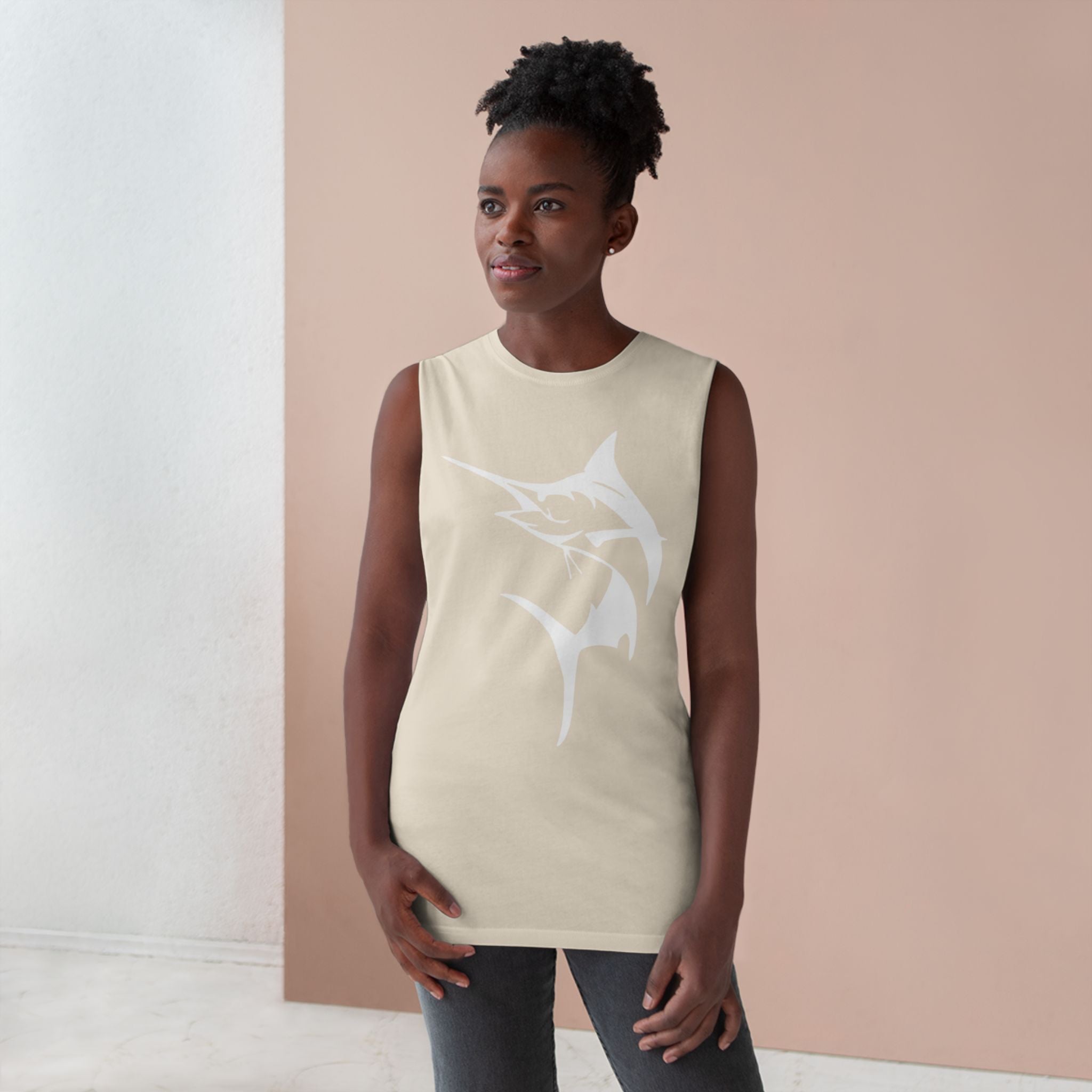 Marlin Unisex Barnard Tank - Vintage Fisherman Style Tee, Perfect for Summer Adventures, Beach Day, Gift for Anglers, Outdoor Fun - Get Tight Gear