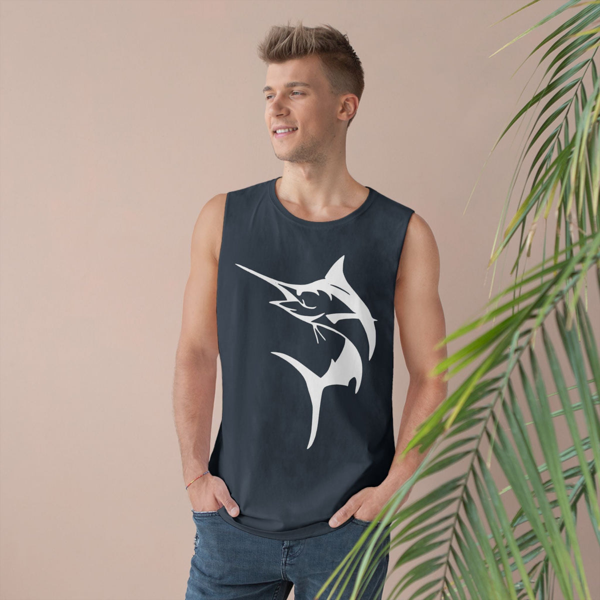 Marlin Unisex Barnard Tank - Vintage Fisherman Style Tee, Perfect for Summer Adventures, Beach Day, Gift for Anglers, Outdoor Fun - Get Tight Gear