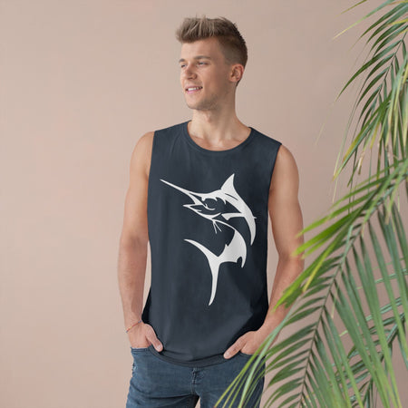 Marlin Unisex Barnard Tank - Vintage Fisherman Style Tee, Perfect for Summer Adventures, Beach Day, Gift for Anglers, Outdoor Fun - Get Tight Gear