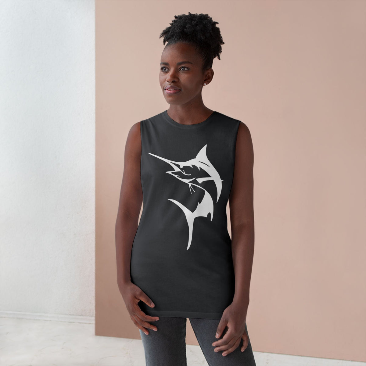 Marlin Unisex Barnard Tank - Vintage Fisherman Style Tee, Perfect for Summer Adventures, Beach Day, Gift for Anglers, Outdoor Fun - Get Tight Gear
