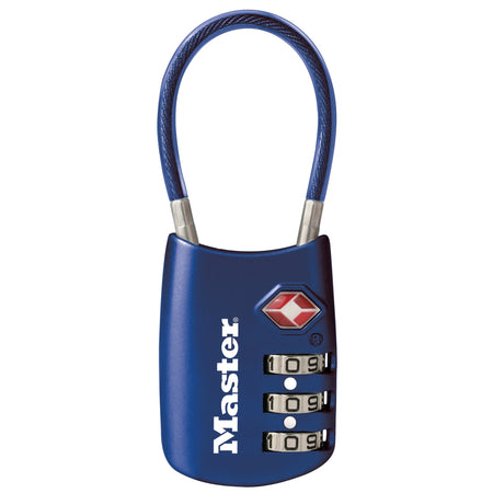 MASTERLOCK TSA PADLOCK COMBO BLUE - Get Tight Gear