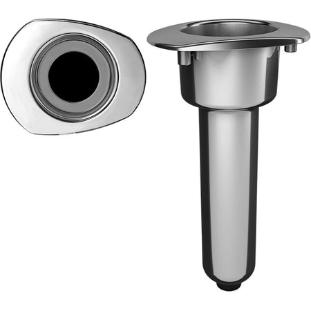 Mate Series Elite Screwless Stainless Steel 0 Rod & Cup Holder - Drain - Oval Top - Get Tight Gear