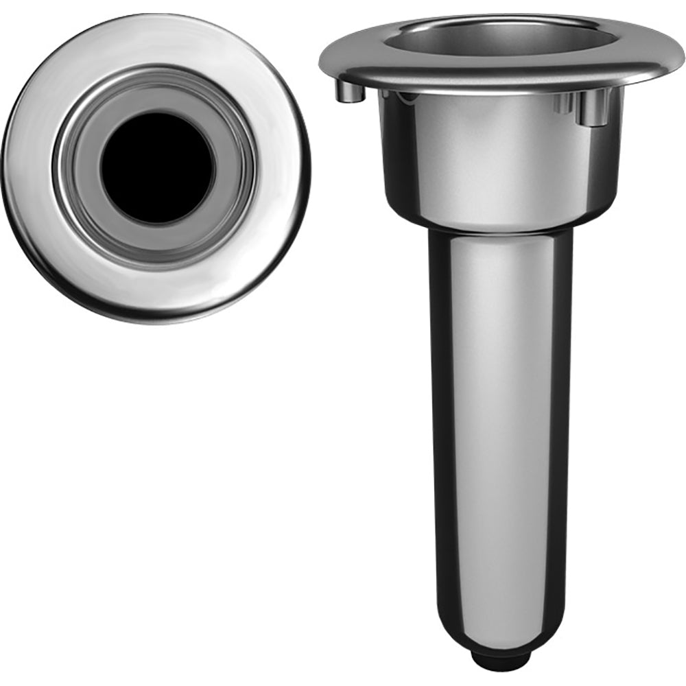 Mate Series Elite Screwless Stainless Steel 0 Rod & Cup Holder - Drain - Round Top - Get Tight Gear