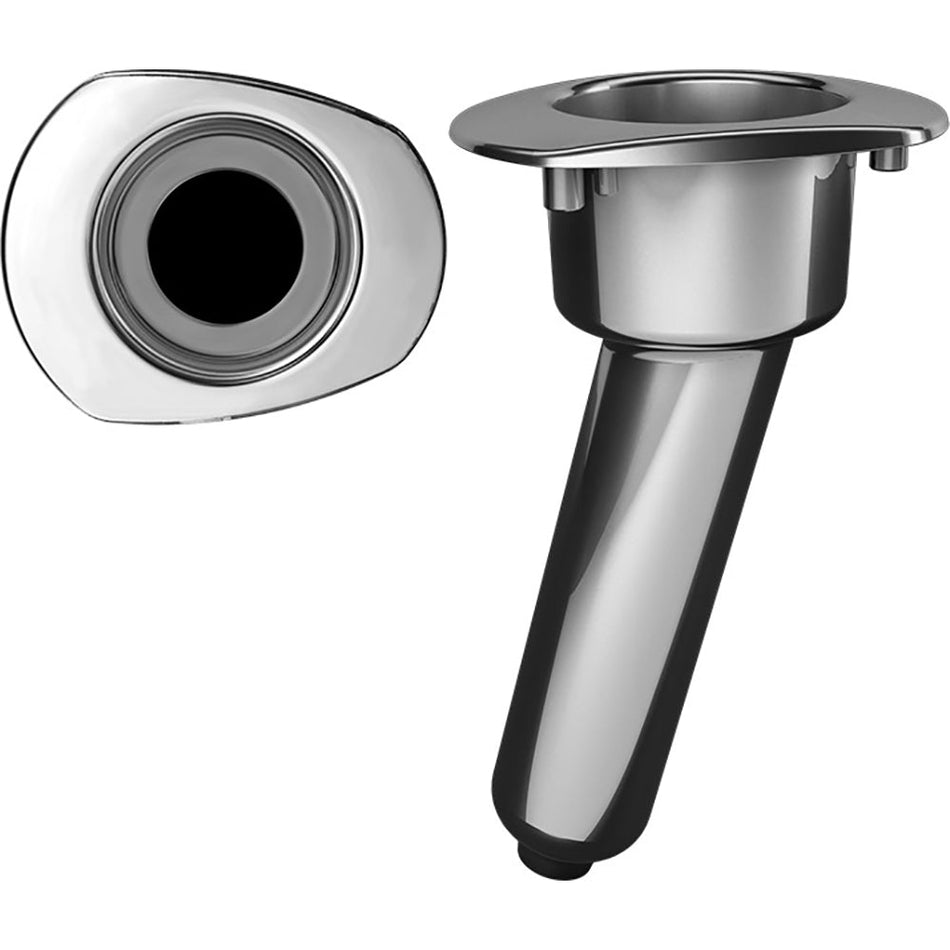 Mate Series Elite Screwless Stainless Steel 15 Rod & Cup Holder - Drain - Oval Top - Get Tight Gear