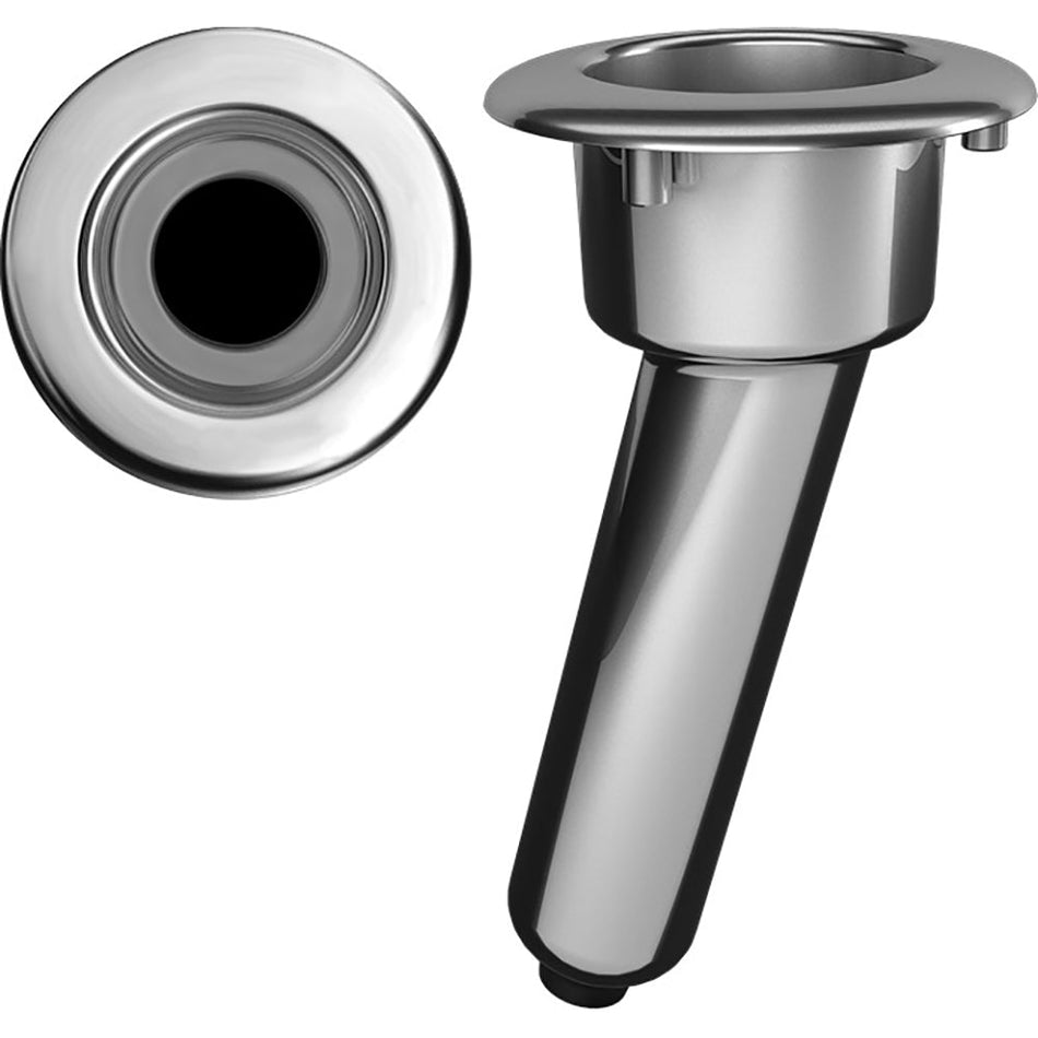 Mate Series Elite Screwless Stainless Steel 15 Rod & Cup Holder - Drain - Round Top - Get Tight Gear