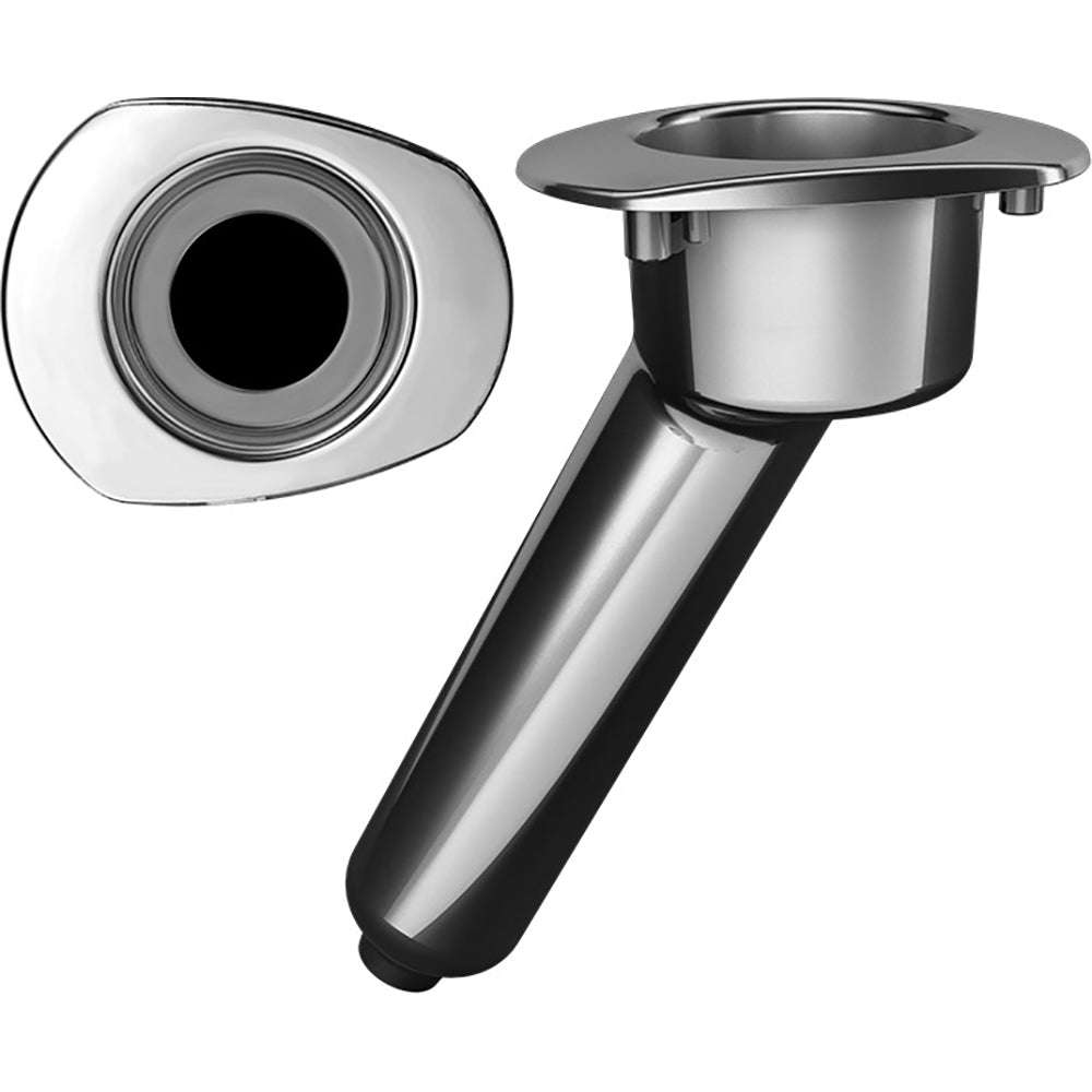 Mate Series Elite Screwless Stainless Steel 30 Rod & Cup Holder - Drain - Oval Top - Get Tight Gear